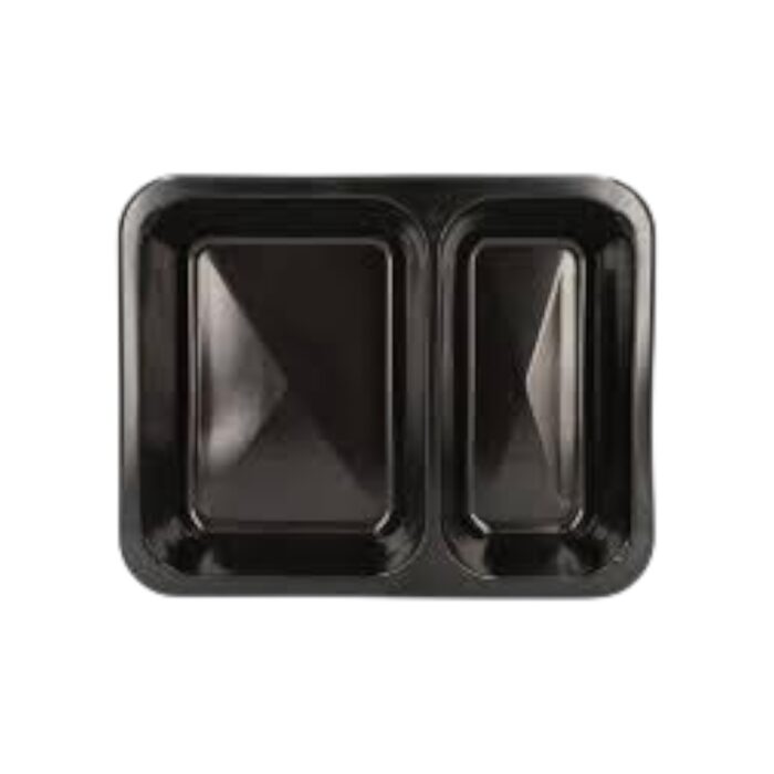 MIKROWELLENSCHALLEN 2- GETEILT SCHWARZ MIT DECKEL  VE 120 STÜCK